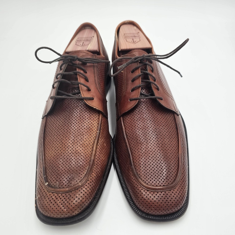 E.T. Wright Men's Brown Perforated Leather‎ Oxford Dress Shoes Size 11B Made...